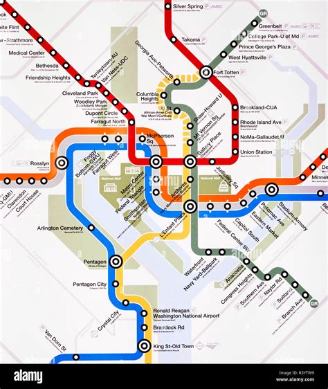 Subway Map for Washington Dc