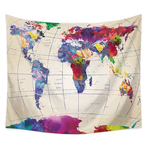 tapestry map of the world