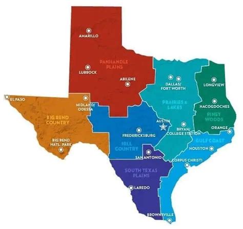 Texas Map of Cities and Towns