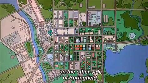 An image of The Simpsons Map Of Springfield
