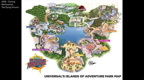 A Map of Universal's Islands of Adventure