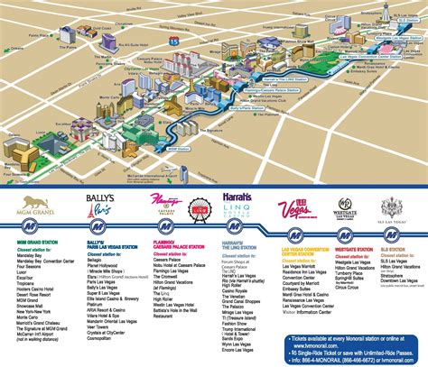 Vegas Strip Map of Hotels