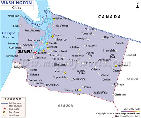 Washington State Map With Cities