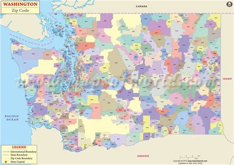 Washington State Zip Codes Map