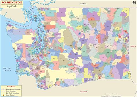 Washington State Zip Codes Map
