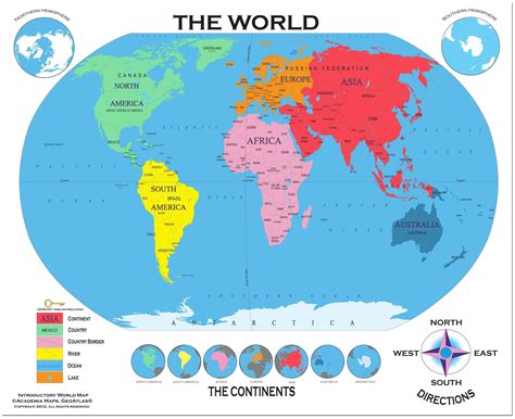 World Map By Continents And Countries