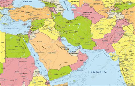 World Map with Middle East