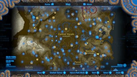 Zelda Breath of the Wild Map