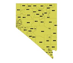 Zip Code Map of Nevada