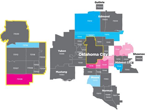 Zip Code Map of Oklahoma City