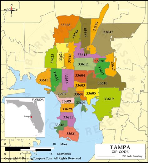 Zip Code Map of Tampa