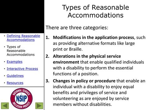 Examples of Reasonable Accommodations for Diabetes