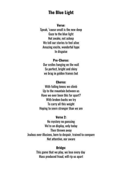 Examples of the Lyrics