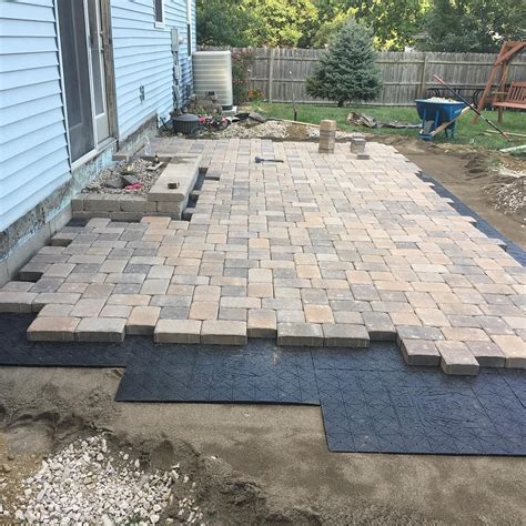 Excavation for paver patio