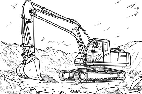 Excavator Color Page