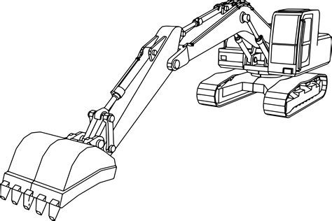 Excavator Coloring Page Printable