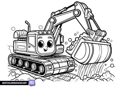 Excavator Coloring Pages