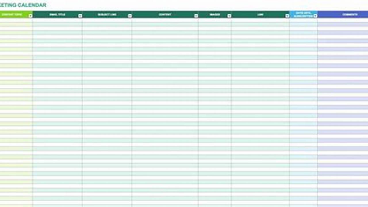 Excel 52 Week Calendar Template