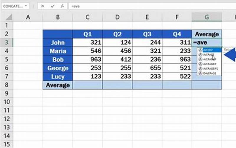 Excel Average With Filter