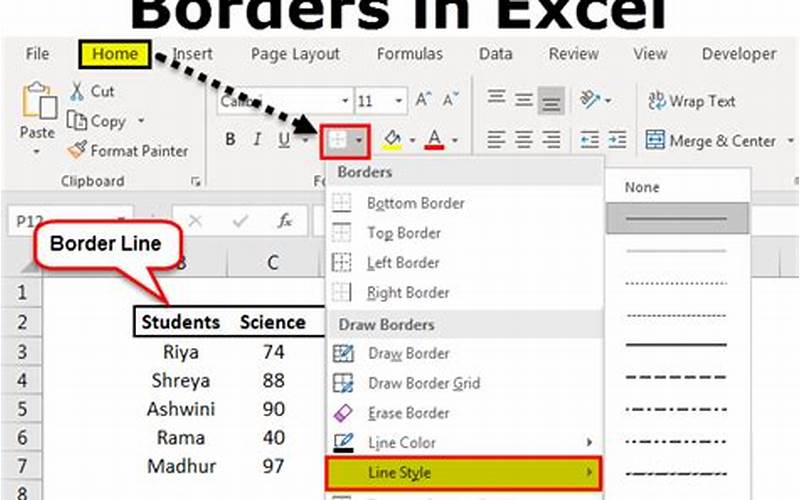 Excel Border Style