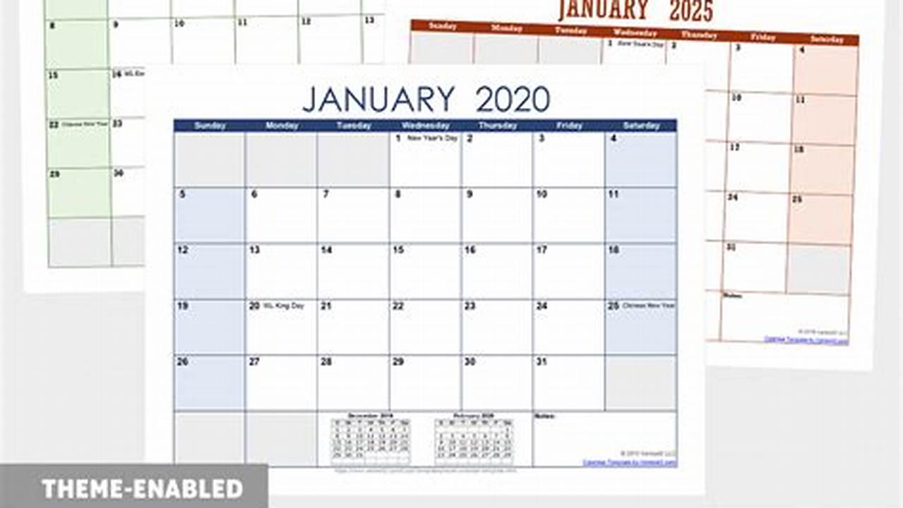 Excel Calendar 2025/25