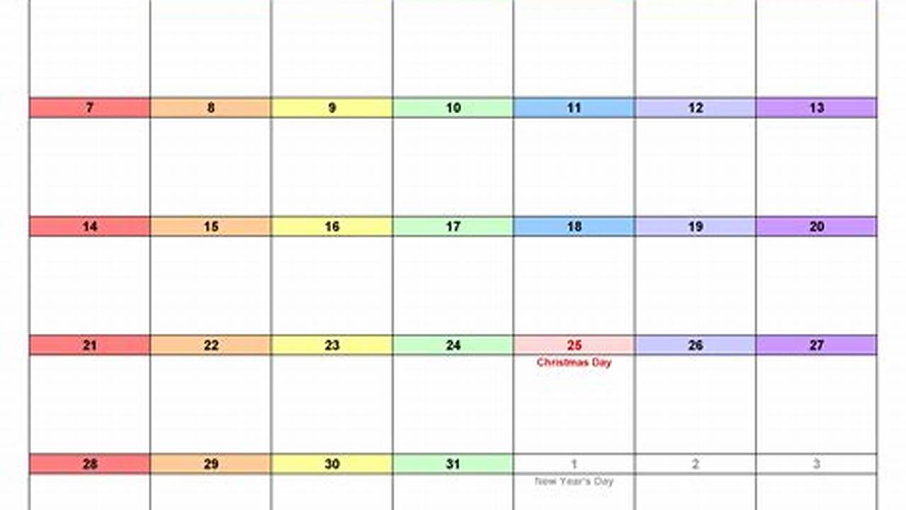 Excel Calendar December 2025