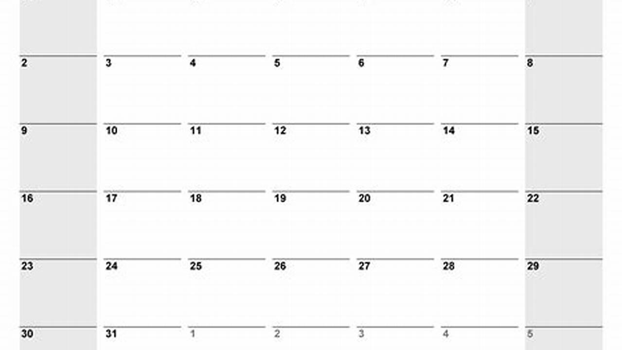 Excel Calendar March 2025