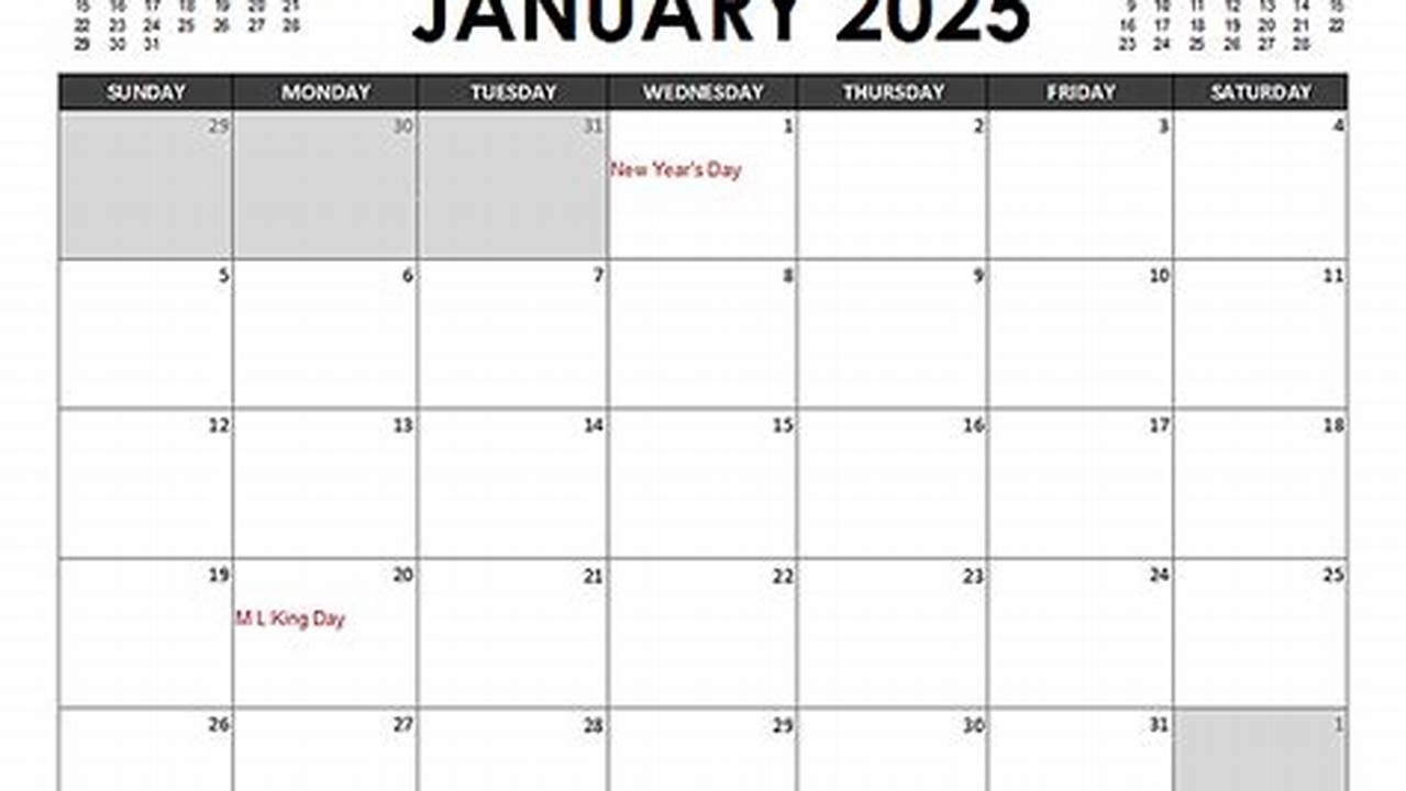 Excel Calendar Planner Template 2025