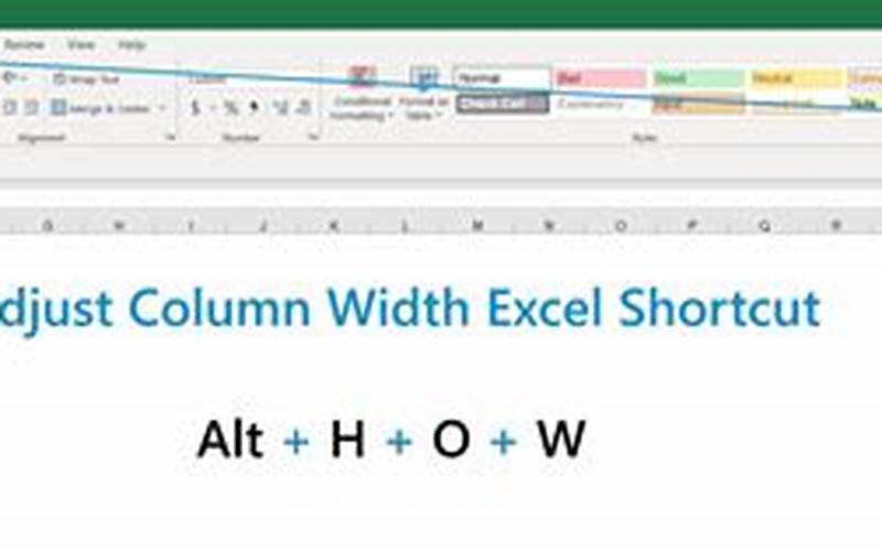 Excel Column Width Shortcut