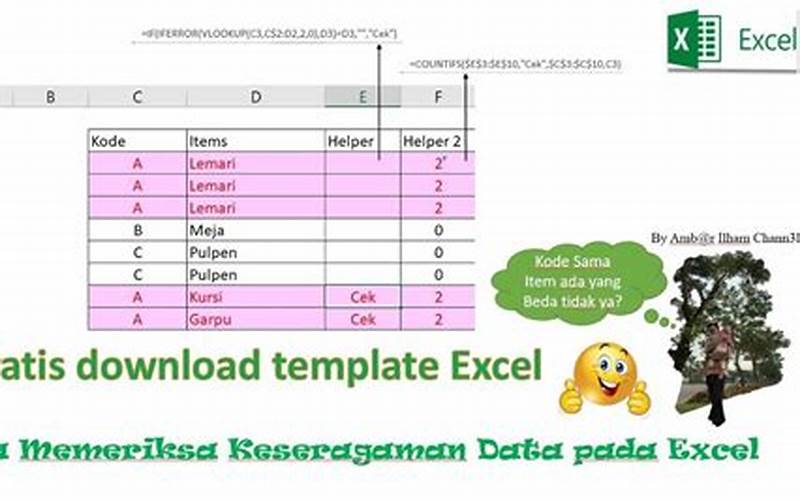 Excel Data Berbeda