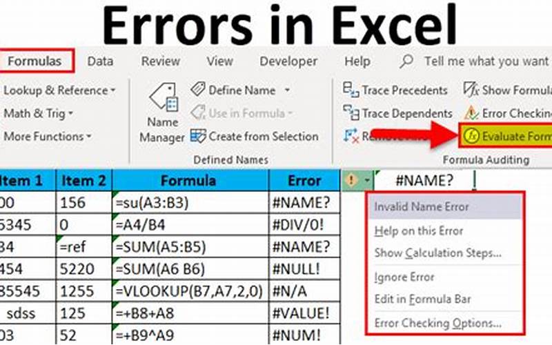 Excel Error