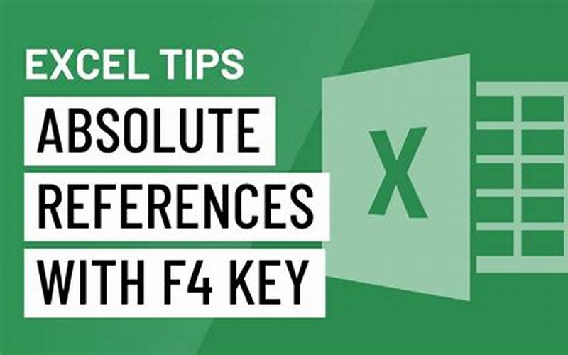 Excel F4 Shortcut With Absolute References
