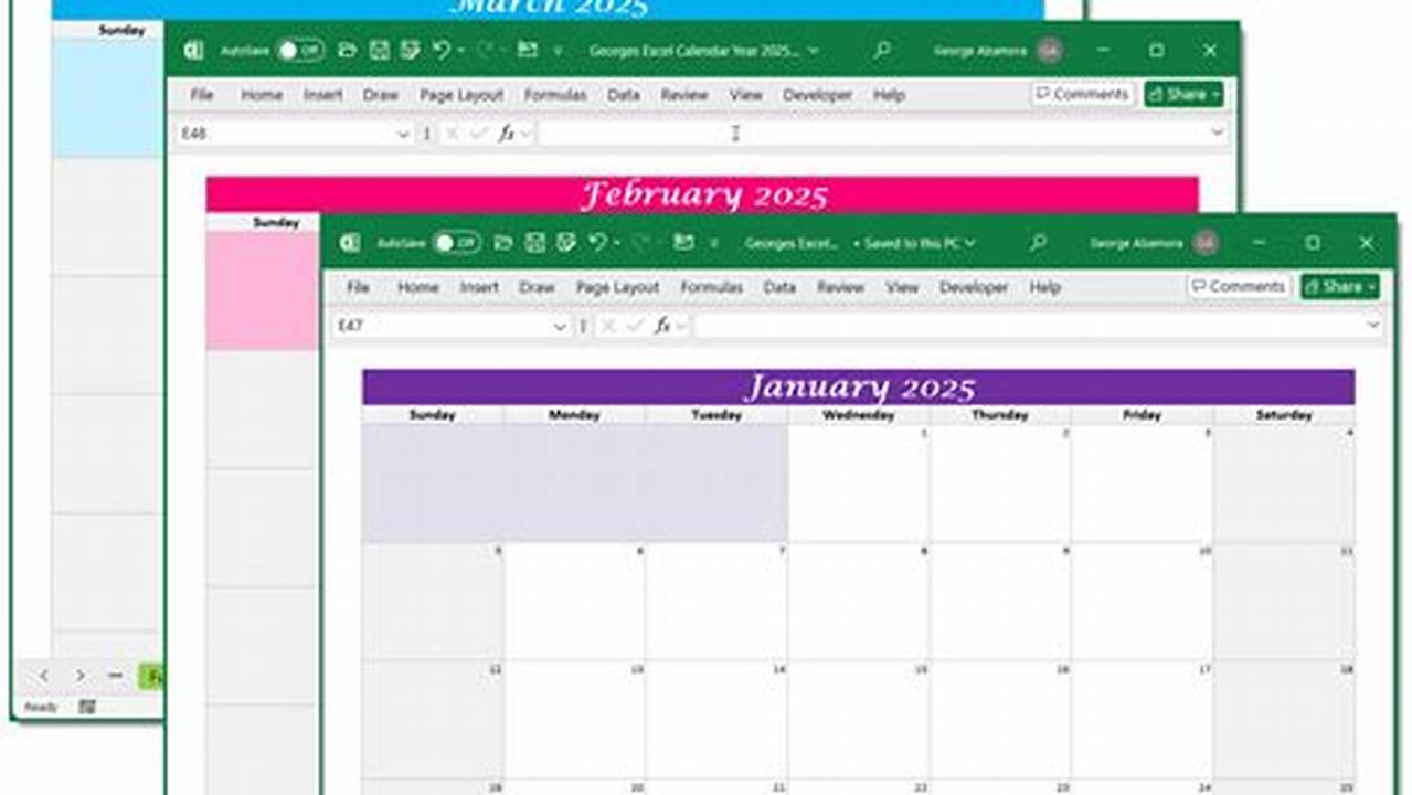 Excel File Calendar 2025