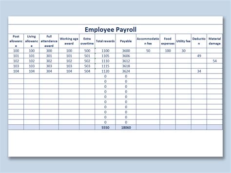 10+ Excel Payroll Spreadsheet Sample Excel Templates