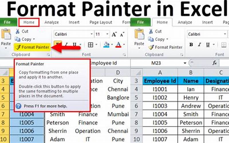 Excel Format Painter