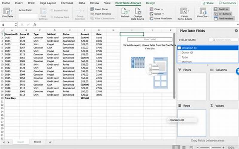 Excel Function Pivottable
