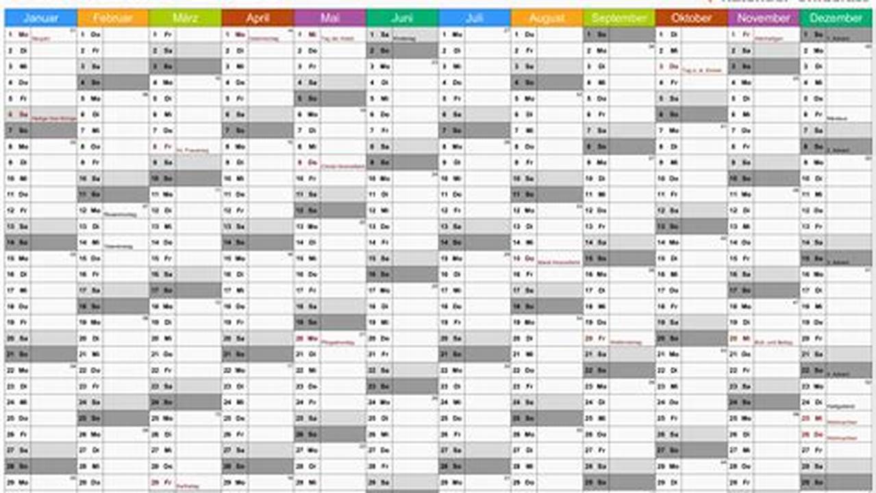 Excel Kalender 2024