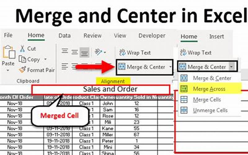 Excel Merge And Center