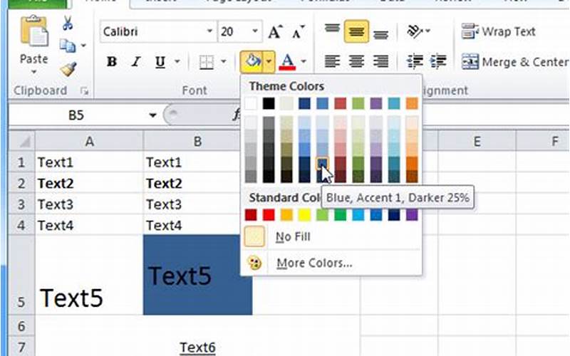 Excel Merge Center Background Color