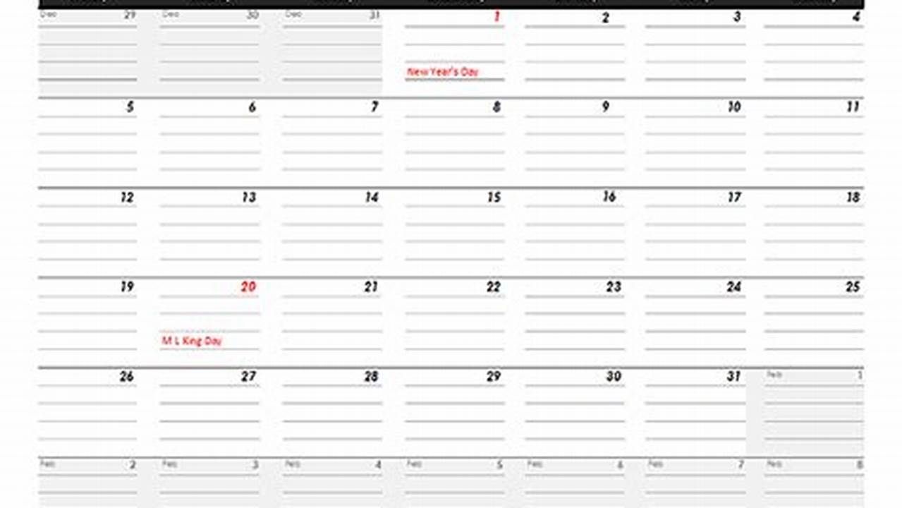 Excel Monthly Calendar 2025