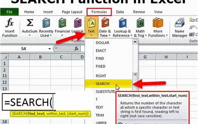 Excel Search Function