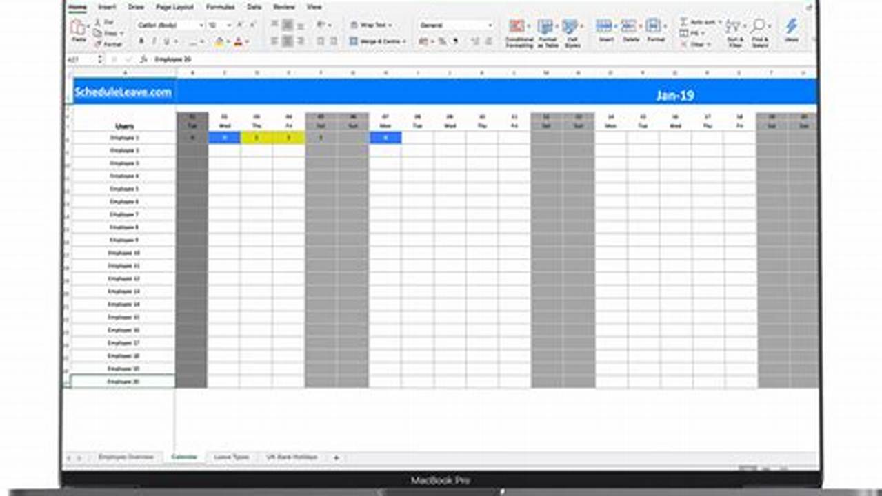 Excel Sheet Calendar 2025