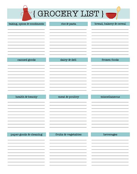 Download Excel Shopping List for Free Page 6 FormTemplate