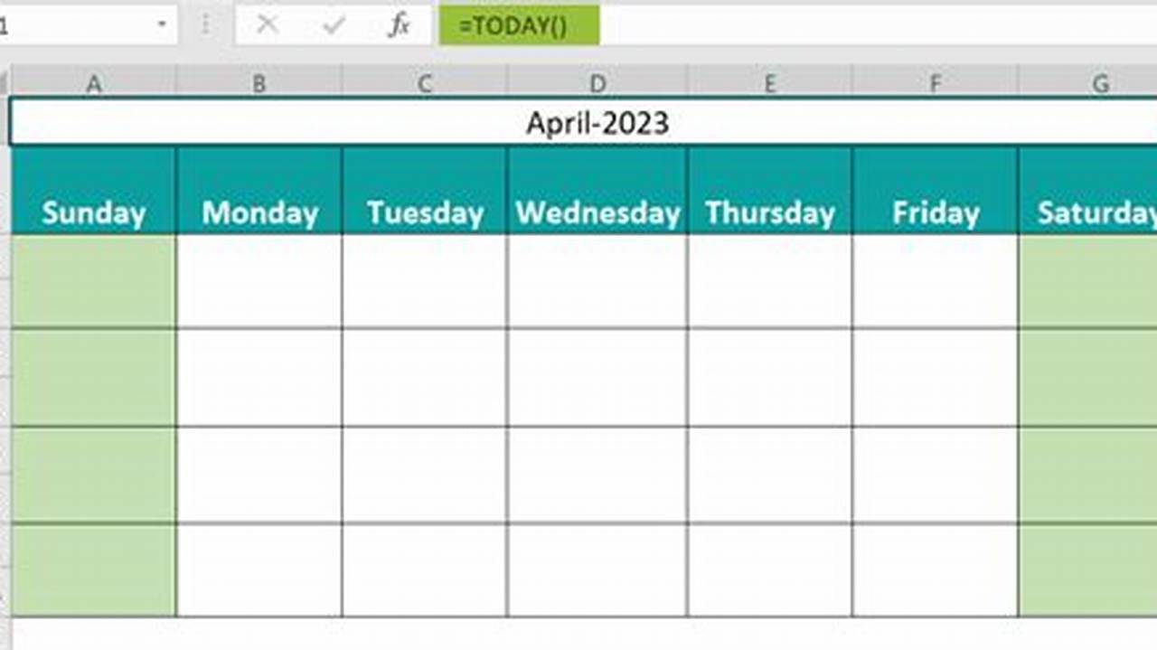 Excel Simple Calendar Template