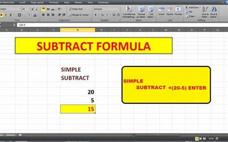 Excel Subtraction Formula With Named Ranges