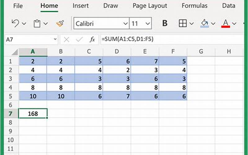 Excel Sum Formula