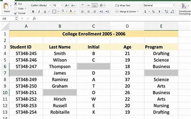 Excel Tabel