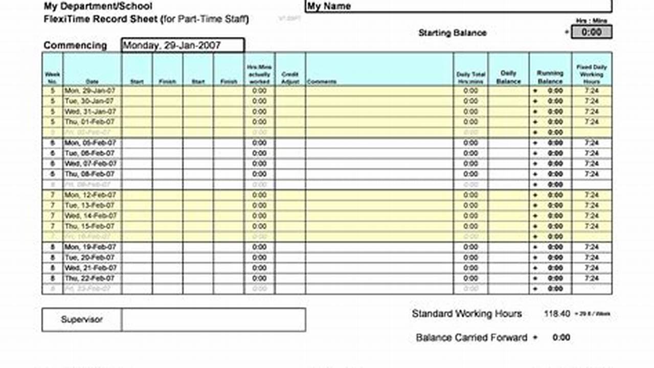 Excel Template For Time Tracking