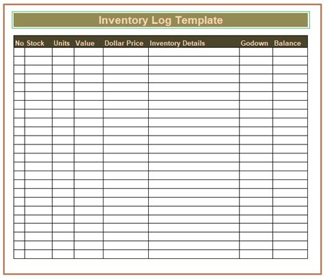 Inventory Control Sheet Template for EXCEL Excel Templates