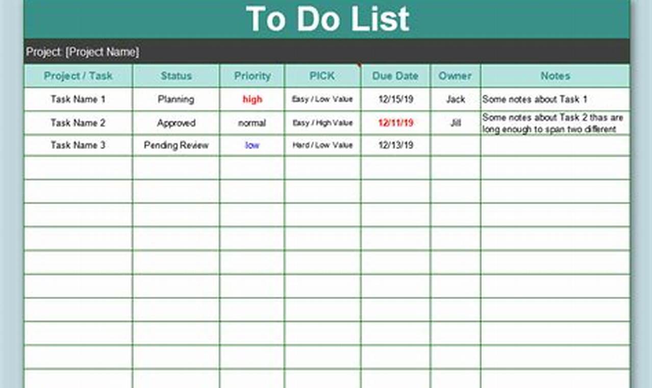 Excel To-Do List Template: The Ultimate Guide to Creating a Personalized Productivity Planner